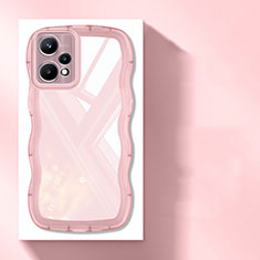 Custodia Silicone Trasparente Ultra Sottile Cover Morbida H03 per Realme Narzo 50 Pro 5G Rosa