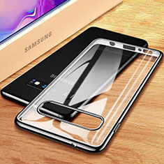 Custodia Silicone Trasparente Ultra Sottile Cover Morbida H03 per Samsung Galaxy S10 Plus Nero