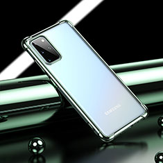 Custodia Silicone Trasparente Ultra Sottile Cover Morbida H03 per Samsung Galaxy S20 Plus 5G Verde