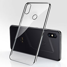 Custodia Silicone Trasparente Ultra Sottile Cover Morbida H03 per Xiaomi Mi Mix 3 Nero