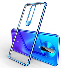 Custodia Silicone Trasparente Ultra Sottile Cover Morbida H03 per Xiaomi Redmi K30 5G Blu