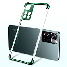 Custodia Silicone Trasparente Ultra Sottile Cover Morbida H03 per Xiaomi Redmi Note 11 Pro+ Plus 5G Verde