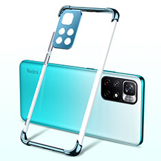 Custodia Silicone Trasparente Ultra Sottile Cover Morbida H03 per Xiaomi Redmi Note 11S 5G Blu