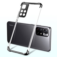 Custodia Silicone Trasparente Ultra Sottile Cover Morbida H03 per Xiaomi Redmi Note 11S 5G Nero