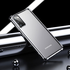 Custodia Silicone Trasparente Ultra Sottile Cover Morbida H04 per Samsung Galaxy S20 Nero