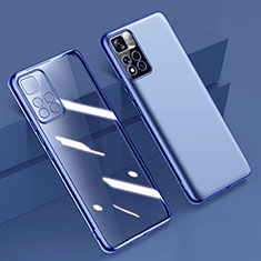 Custodia Silicone Trasparente Ultra Sottile Cover Morbida H04 per Xiaomi Mi 11i 5G (2022) Blu