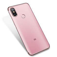 Custodia Silicone Trasparente Ultra Sottile Cover Morbida H04 per Xiaomi Mi A2 Rosa