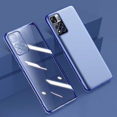 Custodia Silicone Trasparente Ultra Sottile Cover Morbida H04 per Xiaomi Redmi Note 11 Pro+ Plus 5G Blu