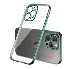 Custodia Silicone Trasparente Ultra Sottile Cover Morbida H05 per Apple iPhone 16 Pro Verde