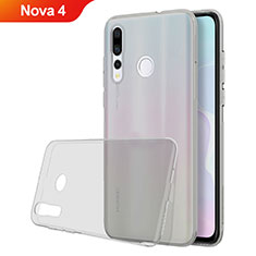 Custodia Silicone Trasparente Ultra Sottile Cover Morbida H05 per Huawei Nova 4 Grigio