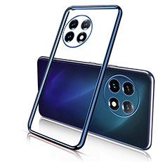 Custodia Silicone Trasparente Ultra Sottile Cover Morbida H05 per OnePlus Ace 2 5G Blu