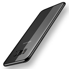 Custodia Silicone Trasparente Ultra Sottile Cover Morbida H05 per Samsung Galaxy S8 Nero