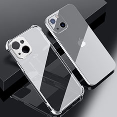 Custodia Silicone Trasparente Ultra Sottile Cover Morbida H06 per Apple iPhone 13 Argento