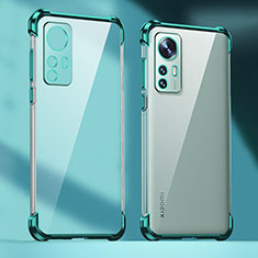 Custodia Silicone Trasparente Ultra Sottile Cover Morbida H06 per Xiaomi Mi 12 5G Verde
