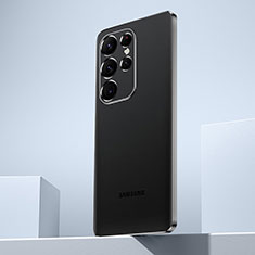 Custodia Silicone Trasparente Ultra Sottile Cover Morbida H07 per Samsung Galaxy S21 Ultra 5G Nero