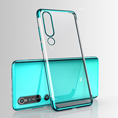Custodia Silicone Trasparente Ultra Sottile Cover Morbida H07 per Xiaomi Mi 10 Verde