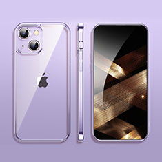 Custodia Silicone Trasparente Ultra Sottile Cover Morbida H09 per Apple iPhone 15 Plus Viola