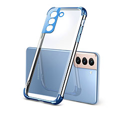 Custodia Silicone Trasparente Ultra Sottile Cover Morbida H09 per Samsung Galaxy S21 Plus 5G Blu