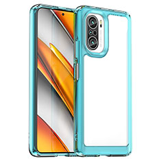 Custodia Silicone Trasparente Ultra Sottile Cover Morbida JS2 per Xiaomi Mi 11i 5G Cielo Blu