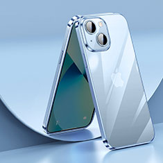Custodia Silicone Trasparente Ultra Sottile Cover Morbida LD2 per Apple iPhone 13 Blu