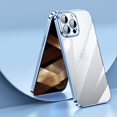 Custodia Silicone Trasparente Ultra Sottile Cover Morbida LD2 per Apple iPhone 14 Pro Max Blu