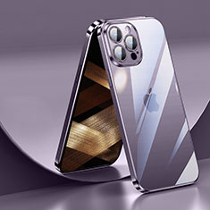 Custodia Silicone Trasparente Ultra Sottile Cover Morbida LD2 per Apple iPhone 14 Pro Max Viola