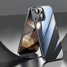 Custodia Silicone Trasparente Ultra Sottile Cover Morbida LD2 per Apple iPhone 15 Nero