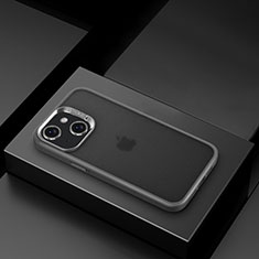 Custodia Silicone Trasparente Ultra Sottile Cover Morbida LD8 per Apple iPhone 14 Grigio