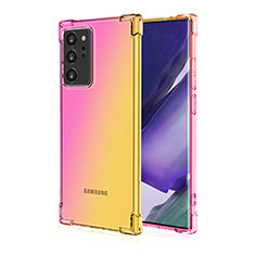 Custodia Silicone Trasparente Ultra Sottile Cover Morbida N01 per Samsung Galaxy Note 20 Ultra 5G Giallo