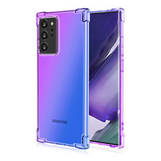 Custodia Silicone Trasparente Ultra Sottile Cover Morbida N01 per Samsung Galaxy Note 20 Ultra 5G Viola