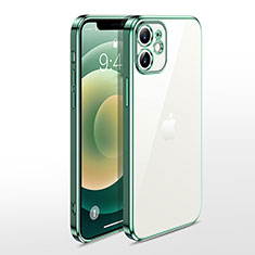 Custodia Silicone Trasparente Ultra Sottile Cover Morbida N04 per Apple iPhone 12 Verde