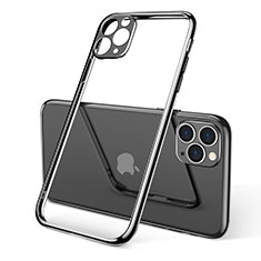 Custodia Silicone Trasparente Ultra Sottile Cover Morbida S01 per Apple iPhone 11 Pro Nero