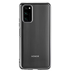 Custodia Silicone Trasparente Ultra Sottile Cover Morbida S01 per Huawei Honor View 30 Pro 5G Argento