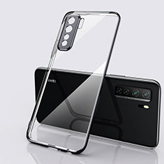 Custodia Silicone Trasparente Ultra Sottile Cover Morbida S01 per Huawei P40 Lite 5G Nero