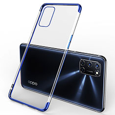 Custodia Silicone Trasparente Ultra Sottile Cover Morbida S01 per Oppo A92 Blu