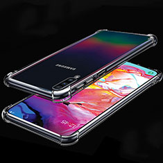 Custodia Silicone Trasparente Ultra Sottile Cover Morbida S01 per Samsung Galaxy A90 5G Chiaro