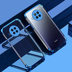 Custodia Silicone Trasparente Ultra Sottile Cover Morbida S01 per Xiaomi Mi 10i 5G Blu