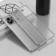 Custodia Silicone Trasparente Ultra Sottile Cover Morbida S01 per Xiaomi Mi 11 5G Argento