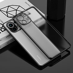 Custodia Silicone Trasparente Ultra Sottile Cover Morbida S01 per Xiaomi Mi 11 Lite 5G NE Nero