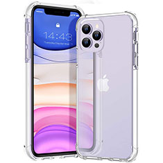 Custodia Silicone Trasparente Ultra Sottile Cover Morbida S02 per Apple iPhone 12 Pro Chiaro