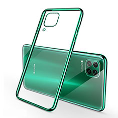 Custodia Silicone Trasparente Ultra Sottile Cover Morbida S02 per Huawei P40 Lite Verde