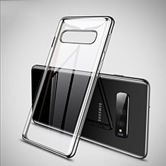 Custodia Silicone Trasparente Ultra Sottile Cover Morbida S02 per Samsung Galaxy S10 5G Argento
