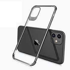 Custodia Silicone Trasparente Ultra Sottile Cover Morbida S03 per Apple iPhone 11 Nero