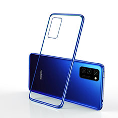 Custodia Silicone Trasparente Ultra Sottile Cover Morbida S03 per Huawei Honor V30 5G Blu