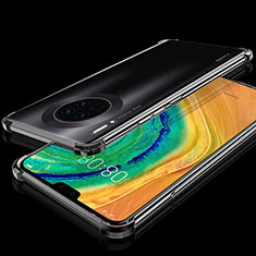 Custodia Silicone Trasparente Ultra Sottile Cover Morbida S03 per Huawei Mate 30 Pro 5G Nero