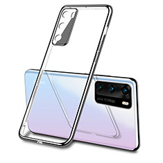 Custodia Silicone Trasparente Ultra Sottile Cover Morbida S03 per Huawei P40 Argento