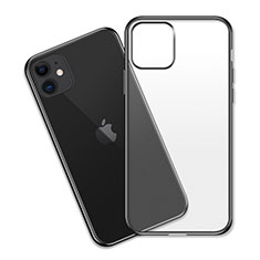 Custodia Silicone Trasparente Ultra Sottile Cover Morbida S04 per Apple iPhone 11 Nero