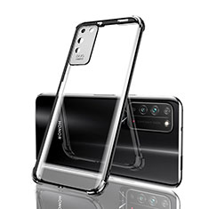 Custodia Silicone Trasparente Ultra Sottile Cover Morbida S04 per Huawei Honor X10 5G Nero