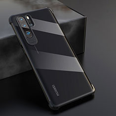 Custodia Silicone Trasparente Ultra Sottile Cover Morbida S04 per Huawei P30 Pro Nero