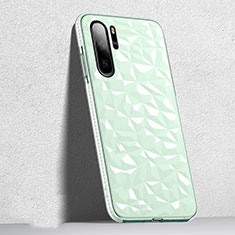 Custodia Silicone Trasparente Ultra Sottile Cover Morbida S05 per Huawei P30 Pro Verde